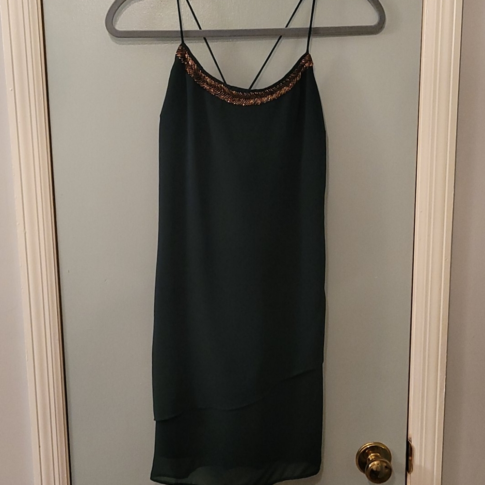 Nwot, green Foreign Exchange mini dress.
